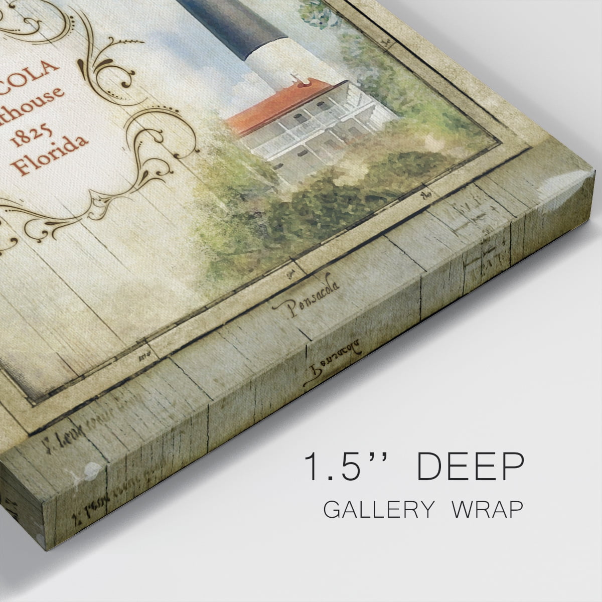 Wexford Home Florida Lighthouse VII-Premium Gallery Wrapped Canvas, 10" x 10" - Ready to Hang