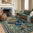 thumbnail image 4 of Lahome Decor 8'x10' Butterfly Area Rugs, 8x10ft Large Washable Rugs for Living Room, Non-Slip Bedroom Rugs Stain Resistant Boho Floral Rug Low-Pile Throw Rug for ‎Dining Room Office,Green, 4 of 10