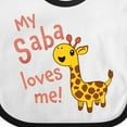 thumbnail image 4 of Inktastic My Saba Loves Me Cute Giraffe Boys or Girls Baby Bib, 4 of 4