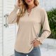 thumbnail image 5 of Blusa Con Cuello En V, Tops Casuales De Mujer De Color Puro Para La Oficina Para La Playa ANGGREK Otros, 5 of 6