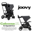 thumbnail image 3 of Joovy Caboose UL Sit and Stand Double Stroller with Bench Seat and Standing Platform, Plentiful Storage, Auto-Lock Quick-Fold, and Extended Sun Canopy, Jet, 3 of 5