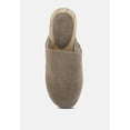 thumbnail image 6 of DARCIE Taupe Suede Clogs, 6 of 6