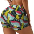 thumbnail image 1 of Balery Green Mushroom Pantalones cortos de entrenamiento estampados para mujer, sin costuras, ajustados, para gimnasio, yoga, correr, deportes, ejercicio activo, fitness.-XX-Large, 1 of 8