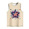 thumbnail image 4 of CaiJunJia American Flag Red White Blue Stars Tank Tops for Women 4th of July Tank Shirts USA Patriotic Sleeveless Shirt, 4 of 5