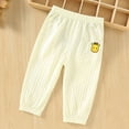 thumbnail image 2 of Nilvkv Toddler Pants, Pants for Boys, Toddler Ribbed Elastic Waist Print Casual Pants Breathable Loose Fit Summer Yellow 2-3 Years, 2 of 8