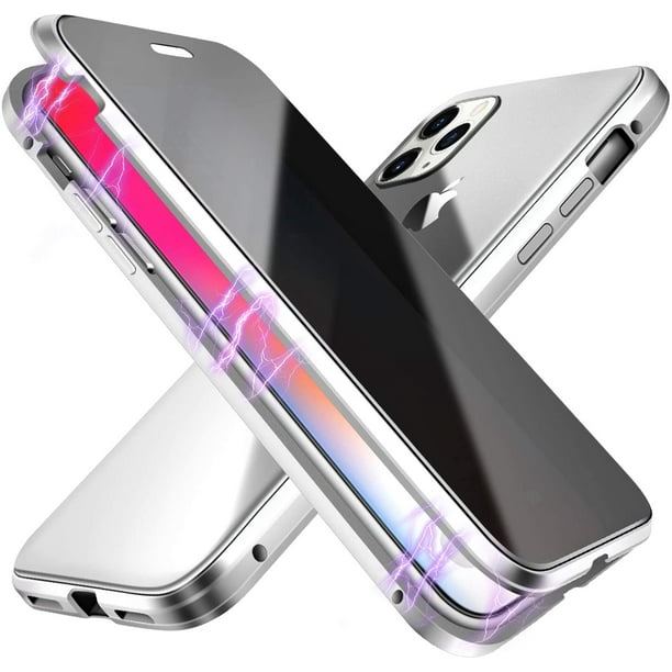 Boîtier magnétique Compatible Iphone 14 Pro Max / 14 Pro Double Face Verre  Trempé Clair Support Chargeur Sans Fil