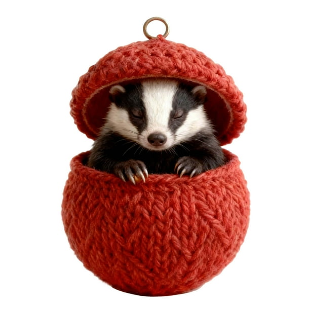 Conjunto de Ornamentos de Navidad 10 cm Acrílico Lindo Bosques Amigo con Patrones de la Isla Justa