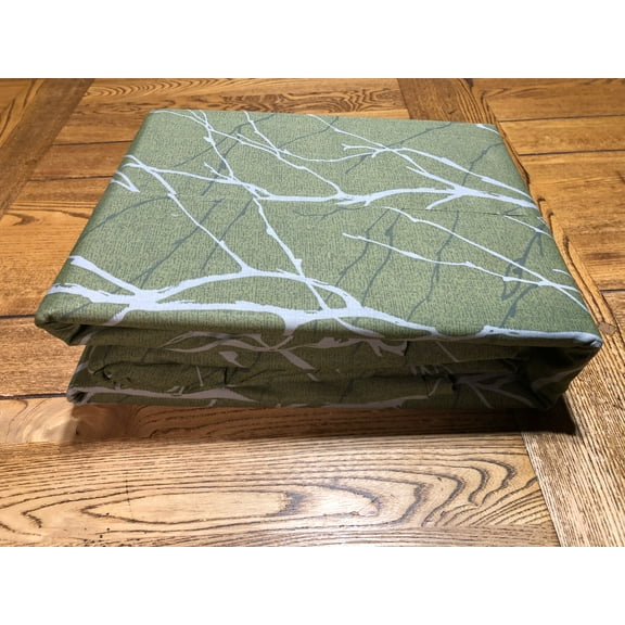 Swanson Beddings Dark Green Tree Branch 100% Cotton Sheet Set : Fitted Sheet, Flat Sheet and Two Matching Pillowcases (Queen)