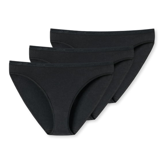 UNCOVER by SCHIESSER Calzoncillos para mujer - Tai, algodón suave, paquete de 3 Negro 3XL (XXX-Large)