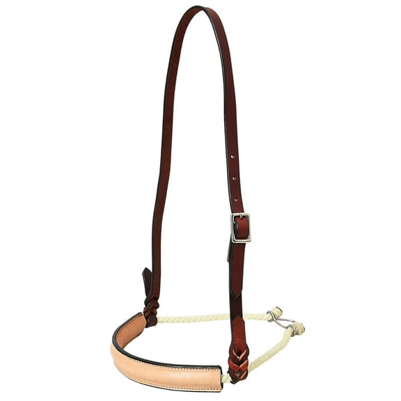 Comfytack Western Horse Round Nose Cavesson Genuine Leather Noseband