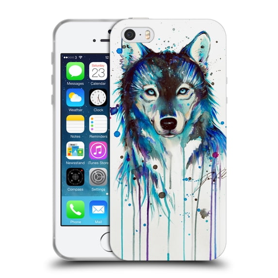 Head Case Designs Officially Licensed Pixie Cold Animals Ice Wolf Soft Gel Case Compatible with Apple iPhone 5 / 5s / iPhone SE 2016