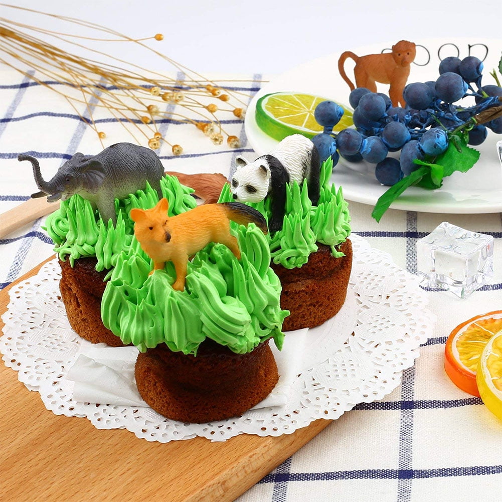 53Pcs Mini Jungle Animal Set Dinosaur Wildlife Model Kid Puzzle Education Toys