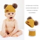 thumbnail image 5 of Guardurnaity Conjunto de 2 unidades de gorro para bebé, bufanda, gorro de otoño e invierno, bufanda para niño recién nacido, gorro de punto para Sombreros traje amarillo, 5 of 6