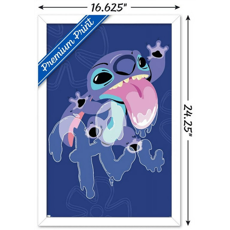 Disney Lilo And Stitch - Slobber Hi Wall Poster, 14.725 x 22.375, Framed  