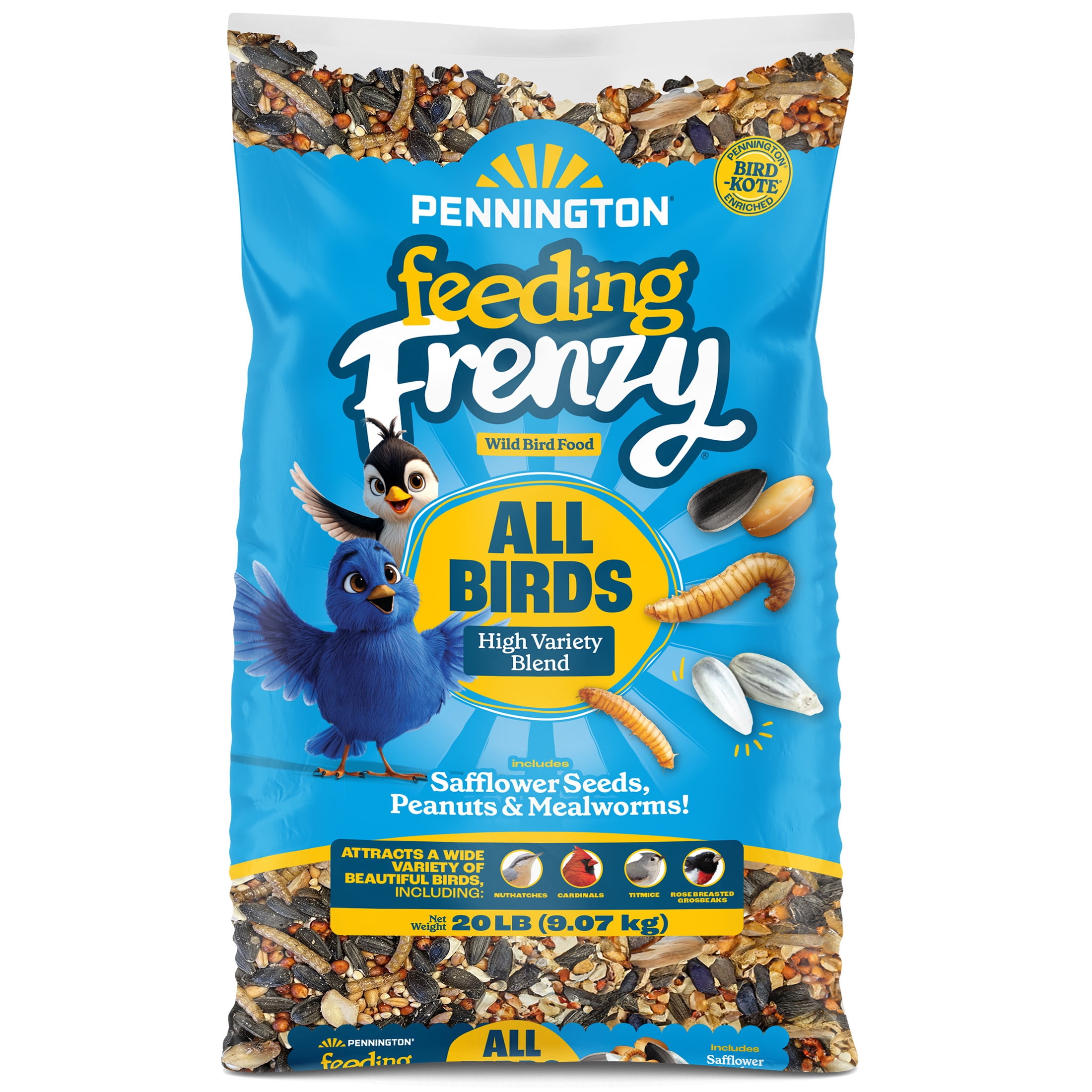Pennington Feeding Frenzy All Birds Wild Bird Food Mix, 20 lb.