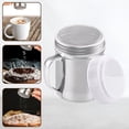 thumbnail image 4 of Dispensador de polvo de acero inoxidable, malla fina, azúcar y canela, con asa y tapa hermética, apto para lavavajillas, tamiz de harina para hornear, café y postres., 4 of 8