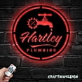 thumbnail image 2 of Craftnamesign Custom Plumbing Metal Wall Art LED Light, Plumber Name Sign, Plumbing Sign, 2 of 5