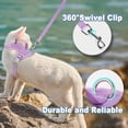 thumbnail image 5 of Cat Harness and Leash Set Escape Proof for Kitten Walking, Soft Adjustable Top Handle Vest Harnesses for Cats, Easy Control Breathable Reflective Small Medium Large, Violet Purple, XS, 5 of 10