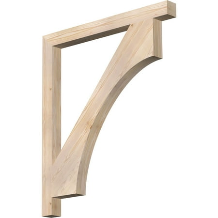 

Ekena Millwork 3 1/2 W x 42 D x 48 H Westlake Block Smooth Bracket Douglas Fir