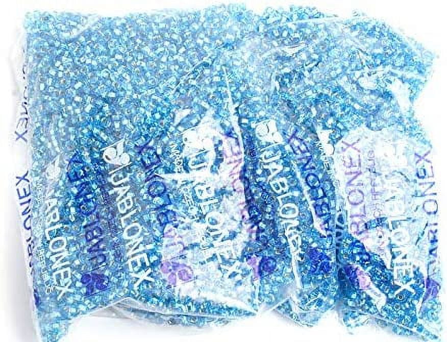John Bead Czech Glass Seed Beads 6/0 (500g) Silver Lined Aqua Bead