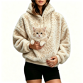 thumbnail image 2 of Cat Pouch Hoodie Pet Carrier Sweatshirt Large Pocket Pullover Shirt Soft Lightweight Sweatshirts for Pet Animal Lover, 2 of 5
