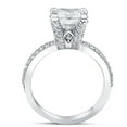 thumbnail image 3 of Pompeii Certified 2 7/8ct Princess Cut Pave Lab Grown Diamond Engagement Ring White Gold, 3 of 4