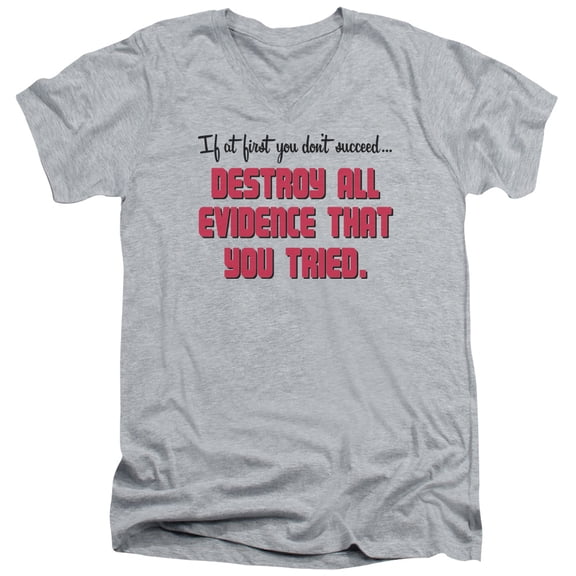 - Destroy All Evidence - Slim Fit V Neck Shirt - Large