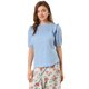 thumbnail image 1 of Blusa de manga corta Allegra K Día de San Patricio con Hombros Descubiertos y volantes Azul XS, 1 of 6