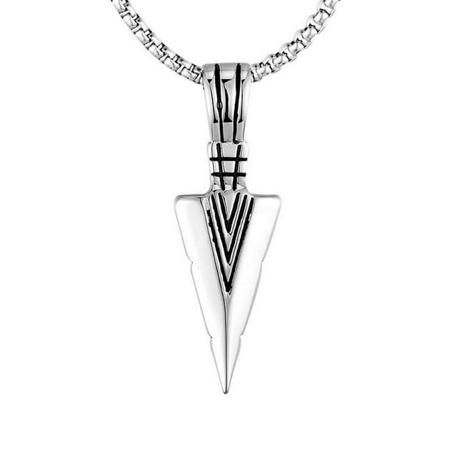 Chaîne Collier Cool Titane Acier Inoxydable Flèche Gothique Style Rétro Réglable Chokers Cadeaux Colliers pour Hommes Or Rose + Or