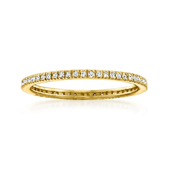 Pure Collection by Ross-Simons 0.15 ct. t.w. Diamond Eternity Band in 14kt Yellow Gold, Women's, Adult