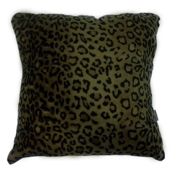 Paquete de 4 Fundas para cojín Decorativas 43x42cm ilios innova Suave animal print verde