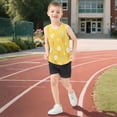thumbnail image 5 of Yellow Background Cute Daisies Carrots Vest Undershirt Tank Top Sleeveless Quick Dry 7-8Y, 5 of 7