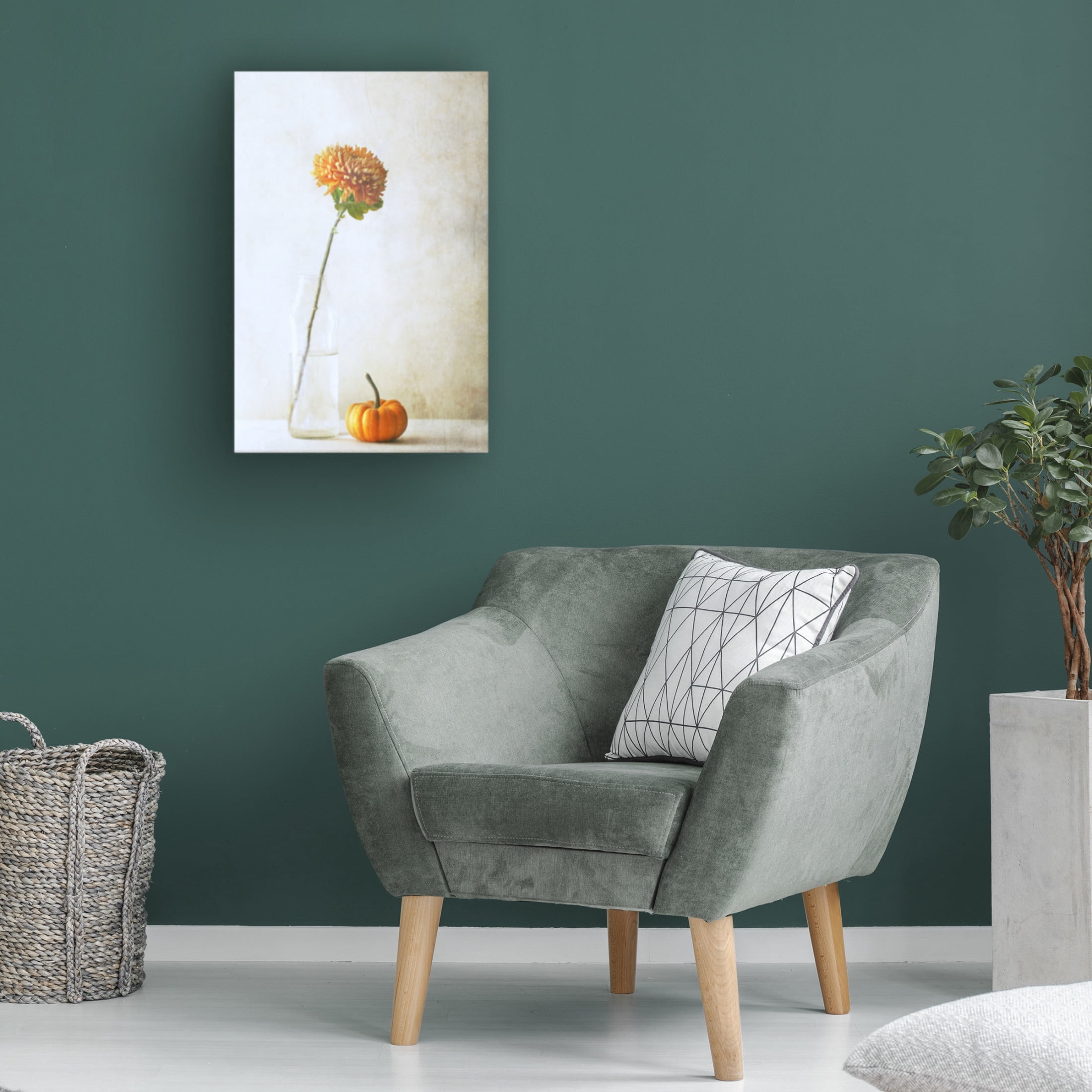 Canvas Wall Art - Delphine Devos 'Autumn Flower' Wall Art for Living Room, Bedroom, or Office Décor by Trademark Fine Art - 30 x 47 Inches