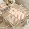 thumbnail image 2 of Ambesonne Romantic Table Runner & Placemats, Hearts in Soft Colors, Placemat 4 pcs + Runner 12"x72", Pale Yellow Pale Pink, 2 of 2