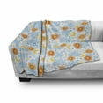 thumbnail image 3 of Space Soft Flannel Fleece Blanket, Graphic Tile with Clouds Suns Stars and Moons Swirled Celestial Sky Elements Artwork, Cozy Plush for Indoor and Outdoor Use, 50" x 60", Multicolor, by Ambesonne, 3 of 6