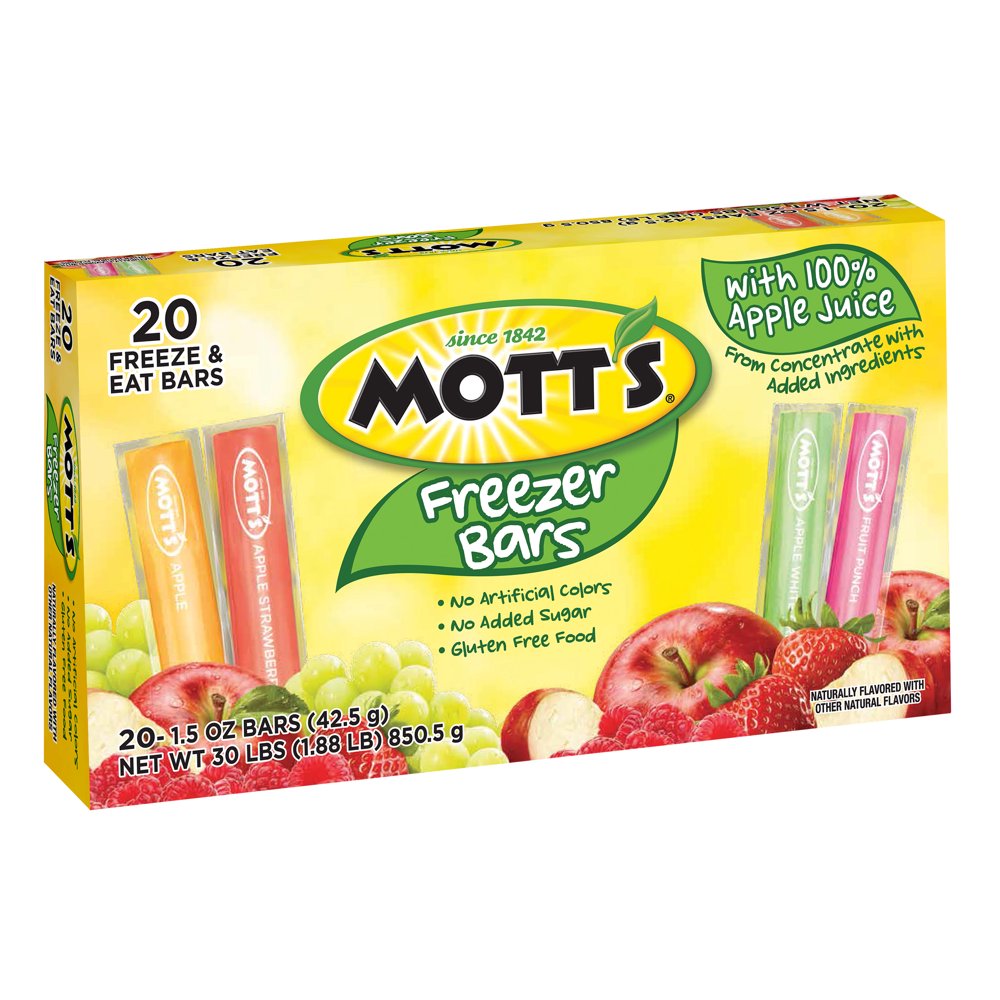 Mott's Freezer Bars, 20 count, 1.5 oz
