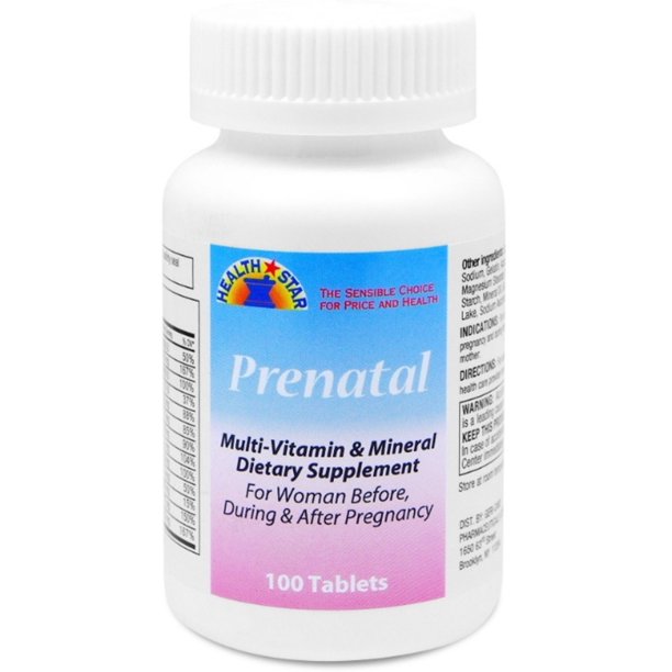 GeriCare Prenatal Vitamin Supplement HealthSense Tablet, 100 ea