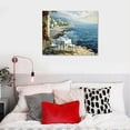 thumbnail image 5 of PRATYUS  European Town Canvas Wall Art - Italian Landscape Artwork Painting Reproduction Print for Living Room Bedroom 16x12in, 5 of 6
