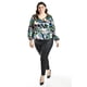 thumbnail image 5 of Blusa satinada multicolor Roman Fashion Tallas Extras 1844 Verde Azul 38, 5 of 6