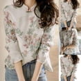 thumbnail image 2 of Skymirror Women Shirt Chinese Style Embroidery Elegant Long Sleeve Cheongsam Shirt for Daily Wear, 2 of 8