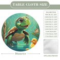 thumbnail image 2 of Bebé tortuga-theme Fitted Round Tablecloths Elastic Edged Table Covers Waterproof Table Cloth for Kitchen Holiday Party Tables Decor 150cm, 2 of 6