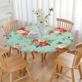 thumbnail image 3 of Pioneer Flower Floral Print Pattern Round Fitted Tablecloth with Elastic Edge,Dining Table Cover Waterproof,Outdoor Round Tablecloth for Camping,Dining,Indoor and Outdoor, 3 of 7