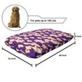 thumbnail image 2 of East Pet Bed, Indonesian Batik with Abstract Swirl Shapes Bohemian Hippie Design, Chew Resistant Pad for Dogs and Cats Cushion with Removable Cover, 24" x 39", Vermilion Purple, by Ambesonne, 2 of 4