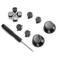 thumbnail image 2 of Dewin PS4 Controller Aluminum Alloy Buttons Thumb Stick Set Replacement Black, 2 of 14