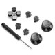 thumbnail image 2 of Controlador de juego Botones de aleación de aluminio Juego de palanca de pulgar Piezas de repuesto para PS4Negro, 2 of 8