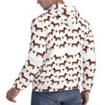 thumbnail image 6 of Fotbe Men's Hoodie with Dachshund Dog Puppy Pattern - Kangaroo Pocket Pullover Hooded Sweatshirt, Perfect for Daily Wear, Travel, and Home-4X-Large, 6 of 7