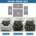 thumbnail image 6 of POLERO 4-Pieces Recliner Sofa Covers Color Green Skull Mushroom Pattern Stretch Reclining Couch Covers for Reclining Chair Washable Sofa Slipcovers Furniture Protector, 6 of 7