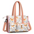 thumbnail image 2 of Teacher Tote Bag,Cute Akita Dog Beagle Bulldog Rottweiler Dachshund Teacher Utility Tote Bag,Large Work Tote Bags for Women with Multiple Pockets,Top Zipper Closure,13.8x10.6x6.7 Inch, 2 of 5