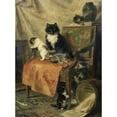 thumbnail image 3 of Henriëtte Ronner-Knip 19x24 Black Modern Framed Museum Art Print Titled - Kittens at Play, 3 of 5