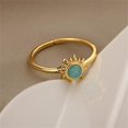 thumbnail image 3 of Blue Cat's Eye Stone Sun Thin Eternity Rings for Womens Dainty Minimalist Stacking Middle Finger Ring Wrap Open Adjustable Expandable Comfort Fit Fashion Friendship Statement Jewelry Gift Best Friend, 3 of 6